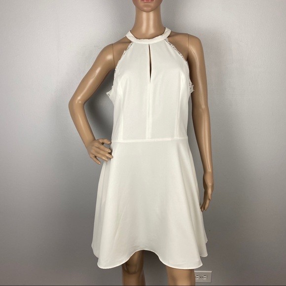 NEW NBD REVOLVE WHITE FIT & FLARE MINI DRESS - Picture 2 of 9